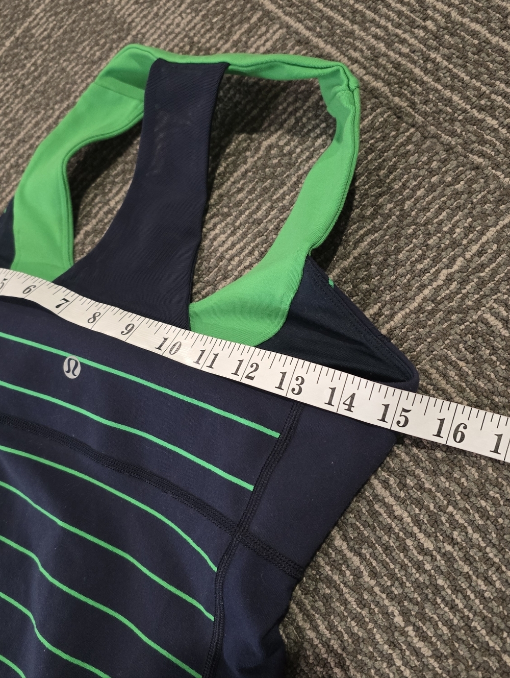 Lululemon 2013 Scoop Neck Tank *Luon LightSlalom Stripe Inkwell - Picture 5 of 7